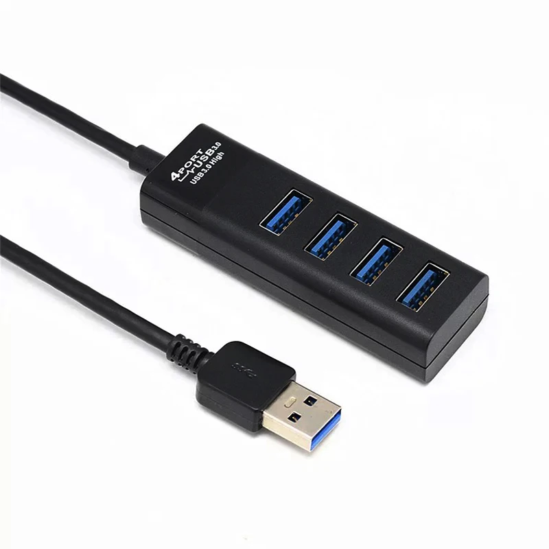 BASIX 4 порта Usb 3,0 концентратор адаптер 4 в 1 USB 3,0 OTG с 4* USB алюминиевый порт сплав для Macbook Air ноутбук ПК планшет - Цвет: usb3.0 hub black