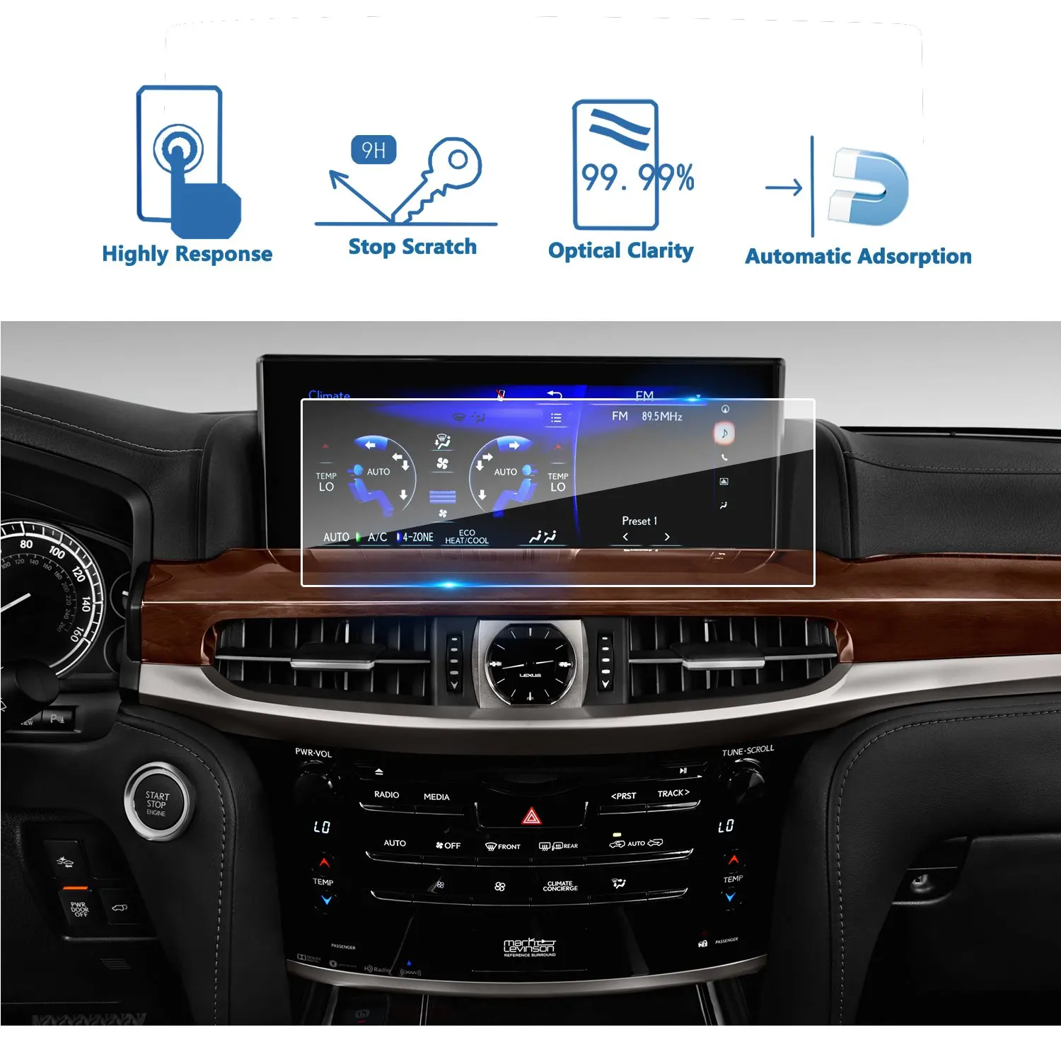 Защитная пленка из закаленного стекла для Lexus 2016 2018 LX570 URJ201W 12 3 дюйма сенсорный