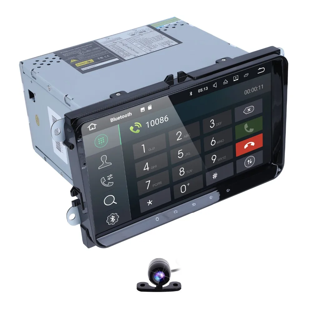 Sale Hizpo double 2din Car Radio GPS Android 8.0 Car No DVD Multimedia For golf v/vi/plus/cabriolet/wagon VW SKODA DVR OBD2 WIFI NAVI 4