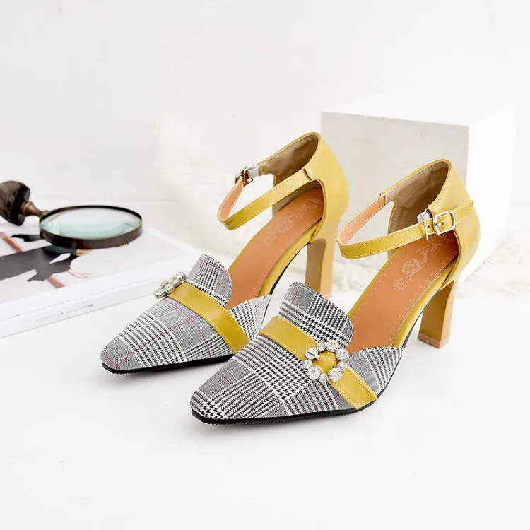 Alto amarillo Mujeres Casual Pie Amarillo Zapatos negro Night Club Puntiagudo Beige Cm Del Dedo Lindo Sexy 7 Party verde De Señora La Mujer Bombas Tacón UWFqFS0cO