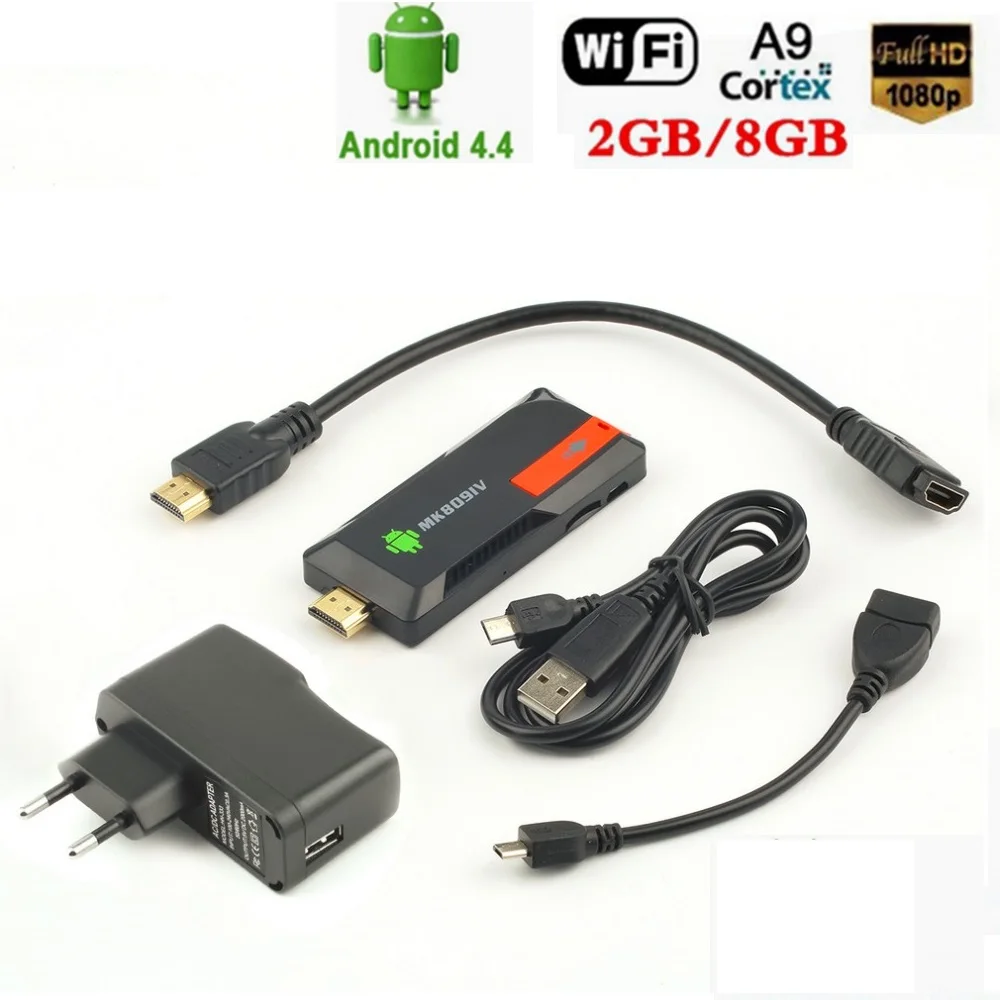 

1pcs MK809IV Smart TV 2GB 8GB Android TV Box Wireless HDMI Dongle for Android Mini PC Quad Core RK3188T WIFI TV Stick