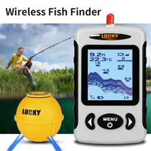 LUCKY FFW718LA Russian Fishfinder Attractive Lamp 45M Wireless Sonar Sensor 90 Degrees 2.2 inch Screen With Sonar Sensor Charger