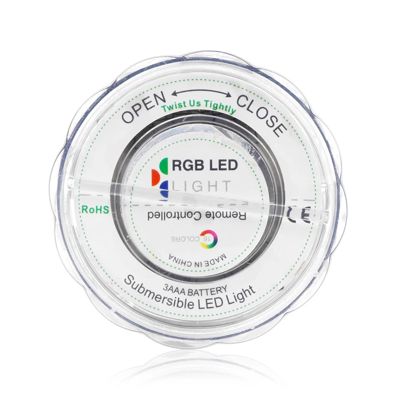 RGB LED luz sumergible con pilas impermeable Piscina partido piscina Pond Iluminación jardín chip