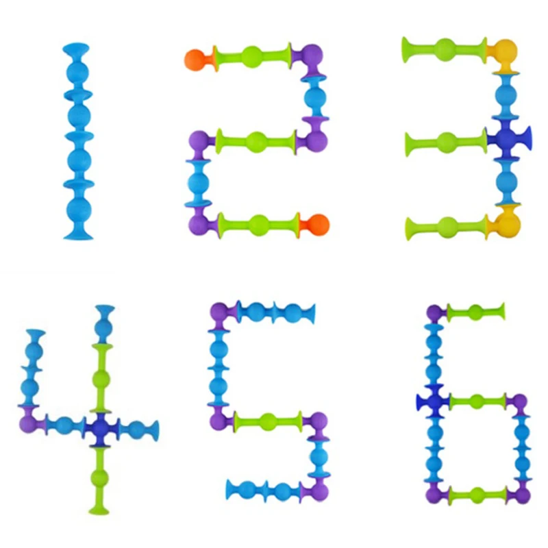 QWZ 33-72 шт DIY силиконовые строительные блоки собранные присоски забавные строительные игрушки детские развивающие игрушки подарки