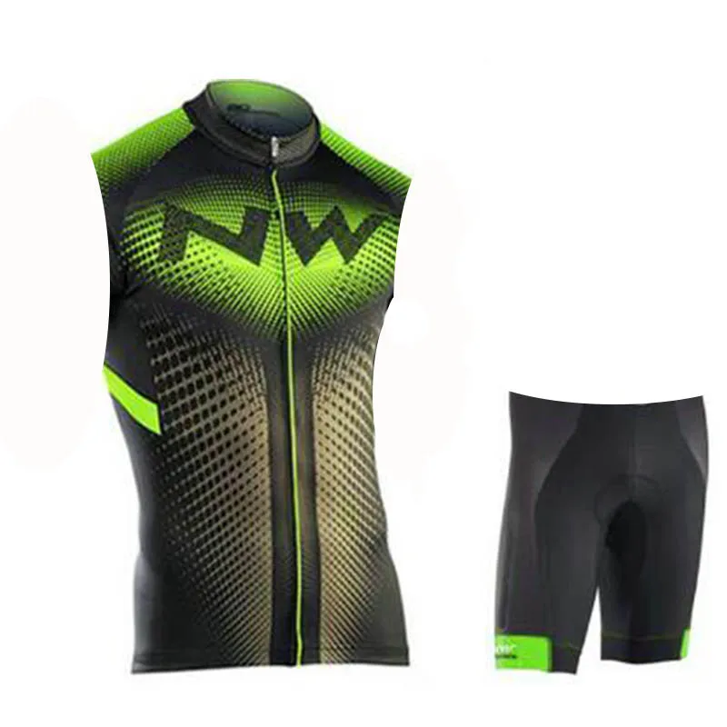 

2019 TEAM NW PRO Sleeveless cycling jersey shorts set Ropa Ciclismo mens summer quick dry CYCLING Clothing Maillot Culotte