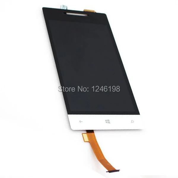 

White Full LCD Display Touch Screen Digitize Assembly For HTC Windows phone 8S A620e Replacement parts with LOGO Free shipping