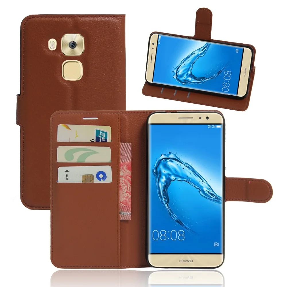 

Fashion Litchi Texture Flip Leather Cover Case for Huawei Maimang 5 Wallet Stand Style Phone Case for Huawei Maimang5