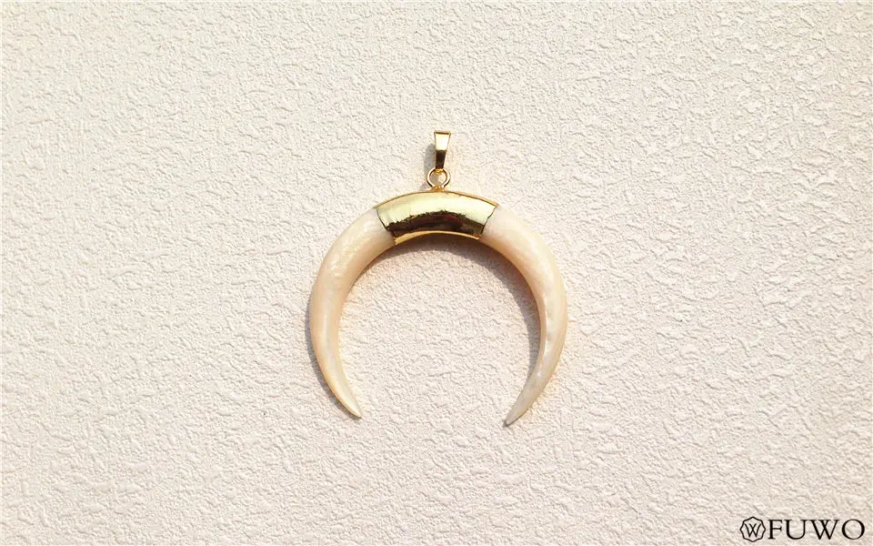 Big Size Fashion Natural White Shell Crescent Pendant 8