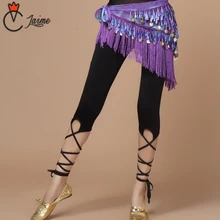 Брюки для танца живота продвижение танца живота r практическая одежда женские бандажные брюки черные танцевальные леггинсы колготки брюки для танца живота