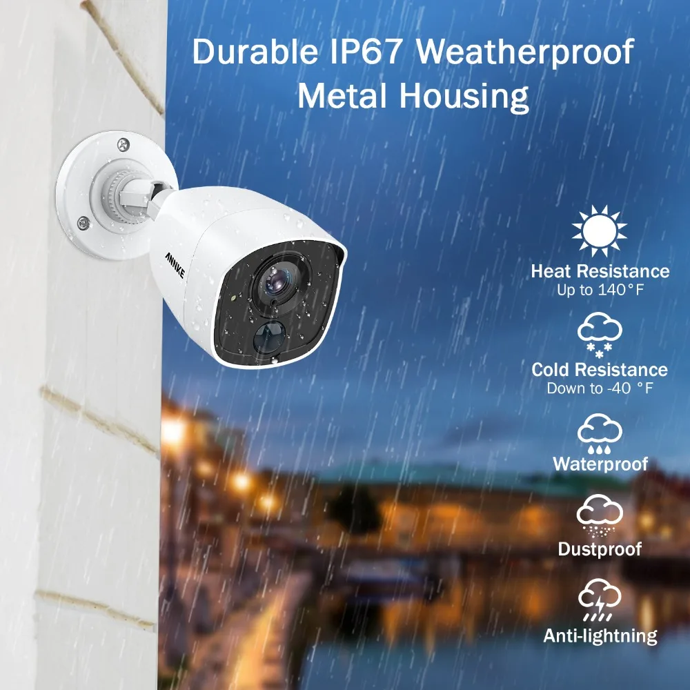 ANNKE 8CH 3MP 5in1 H.265 + DVR 8 шт. ПИР обнаружения 2MP CCTV камера система 1080P HD IP67 Всепогодные