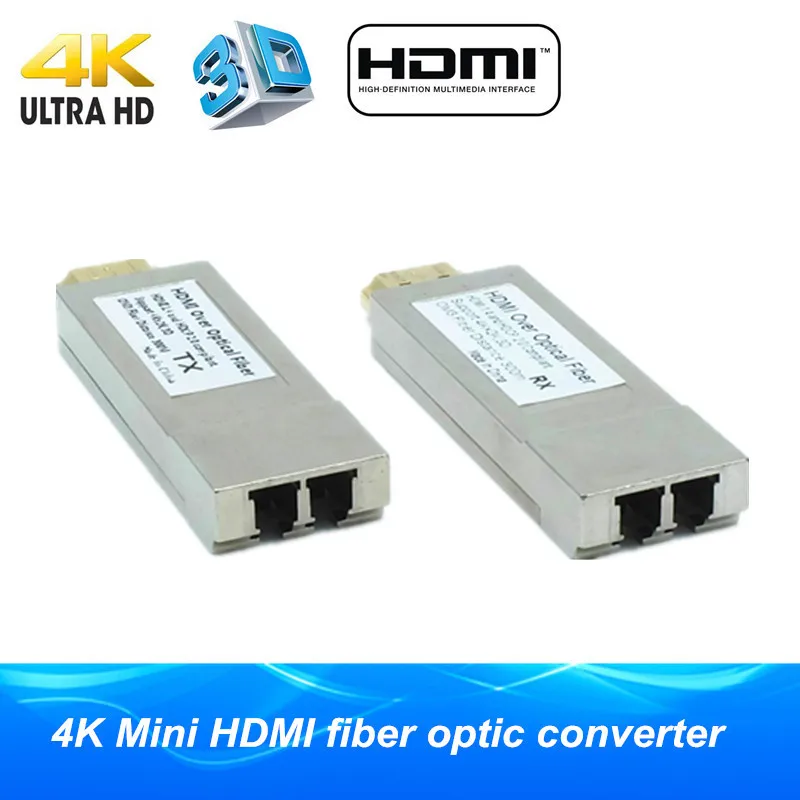 4K x 2K 1000ft мини волоконно оптический HDMI удлинитель передатчик HDMI1.4v оптоволоконный