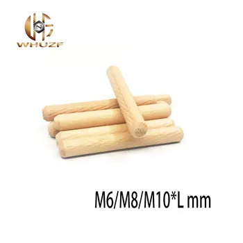 

M6 M8 M10 Wooden Dowel Cabinet Drawer Round Fluted Wood Craft Dowel Pins Rods Set Furniture Fitting wooden dowel pin