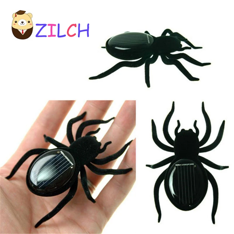 

Educational Robot Scary Insect Gadget Trick Toy Solar Spider Tarantula Solar Toy juegos solares Kids Toy Robot Toy Free Shipping