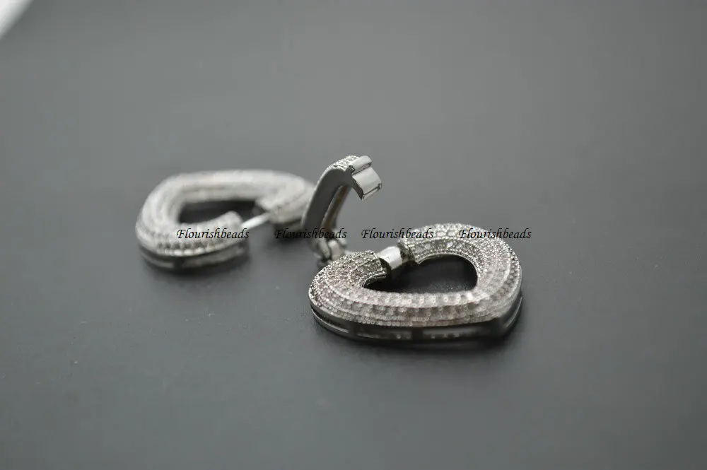 24x48mm Paved CZ Beads Double Heart Shape Necklace Clasps Fashion Jewelry Accessories 5pc per Lot 24x48mm Paved CZ Beads Double Heart Shape Necklace Clasps Fashion Jewelry Accessories 5pc per Lot