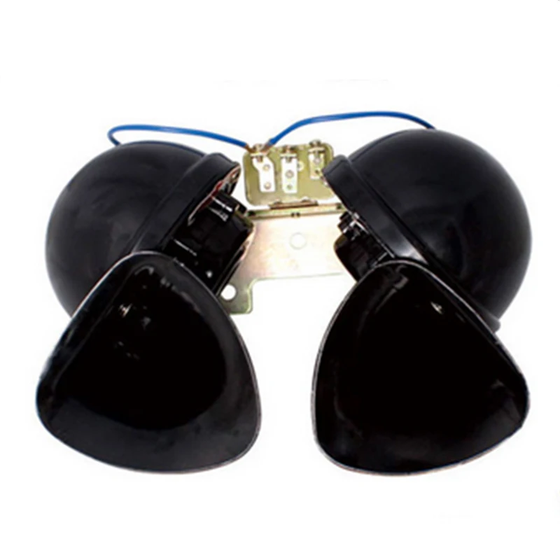  1 Pair Sound Crisp Elegance Car Horn 12V Loudness 105-115DB Auto Round Horn Long Life Time High Low