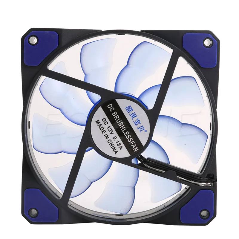 

3-Pin/4-Pin Connector 120mm * 120mm * 25mm 15 LED Light Cooling Fan Desktop Computer Box CPU Cooler Radiator