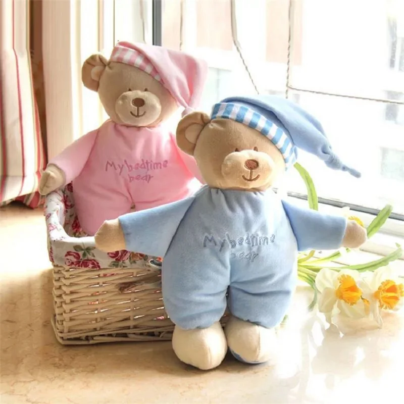

Cute Lovely 32x23cm Large Size Soft Stuffed Animal Bear Plush Toys Baby Kids Girls Boys Accompany Sleeping Stufed Pets Pillow