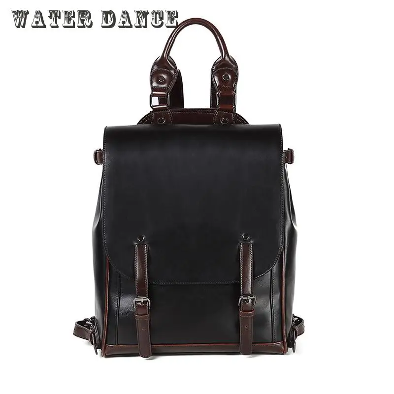 

Water DanceBackpack Men External Computer Bag14Inch Waterproof Laptop Leather Backpack New Designer School Bags Mochila Feminina