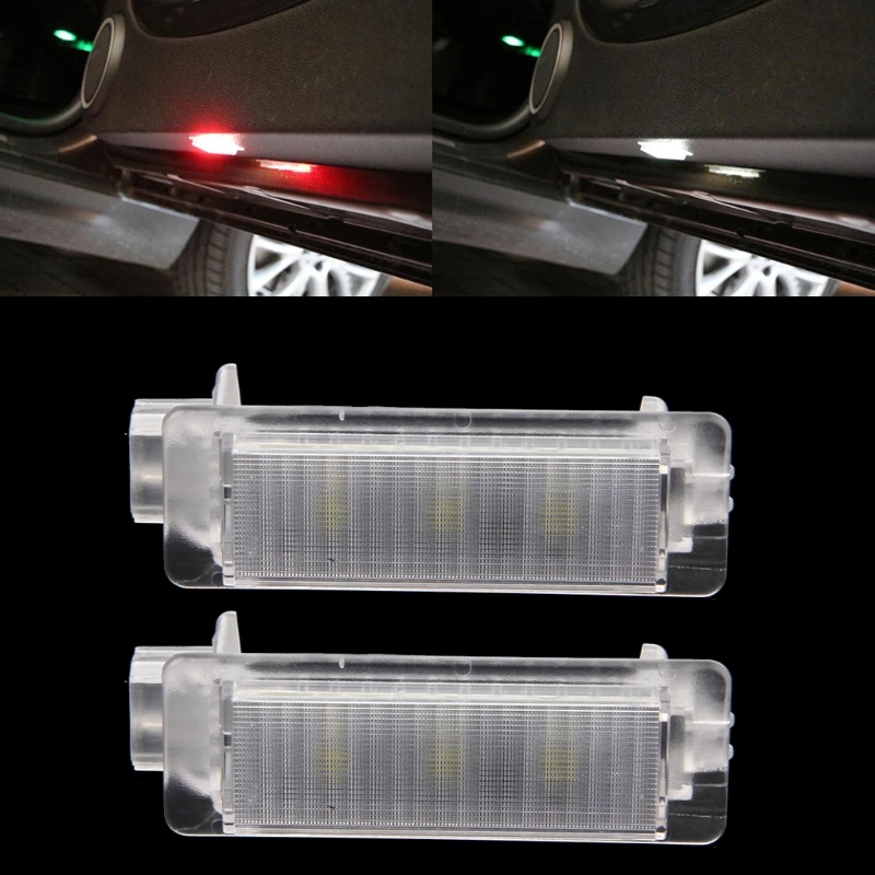 

Car-Styling 2PCS Canbus LED Foot Light Car Door Safety Warning Light Strobe For BMW X1 X3 X5