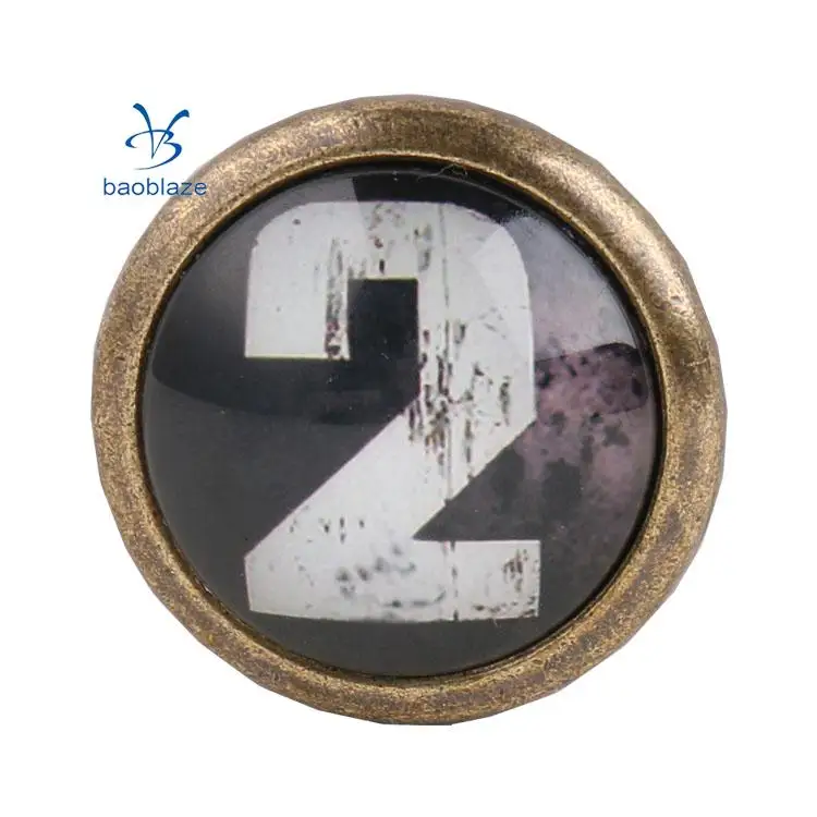 2 Pieces Vintage Retro Cabinet Door Cupboard Bin Handle Pulls Knob Furniture Hardware - Numbers Pattern