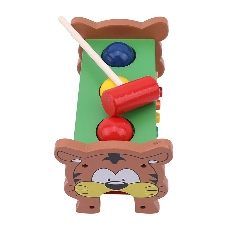 3D Творческий тигр деревянный обучения Образование Glockenspiel ксилофон ударные игрушки раннего обучения музыкальная игрушка