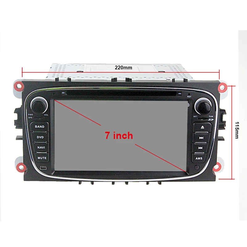 Discount 2 Din Android 6.0 Octa Core RAM 2GB/32GB Car DVD GPS For Ford Focus C-MAX Galaxy Mondeo Galaxy Kuga With 4G WiFi Stereo Radio 2