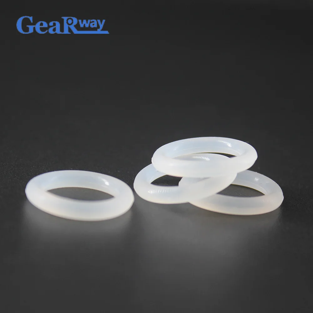 

Gearway Transparent Silicon O Ring Seal Gasket 3.1mm CS Food Grade O Ring Seal 10/11/12/13/28/29/30mm OD VMQ O Ring Sealing