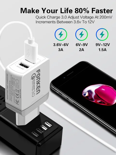 FONKEN szybkie ładowanie 3 0 2 Port 28W QC3 0 podwójna ładowarka USB przenośny podróży adapter ścienny dla Xiaomi telefon komórkowy Samsung ładowarka do telefonu tanie i dobre opinie 3 6 V-6 5 V 3A RoHS Fast Charger Uniwersalny Huawei Lenovo MEIZU Sony Nokia Qualcomm szybkie ładowanie 2 0 Qualcomm szybkie ładowanie 3 0 FONKEN szybkie ładowanie 3 0 2 Port 28W QC3 0 podwójna ładowarka USB przenośny podróży adapter ścienny dla Xiaomi telefon komórkowy Samsung ładowarka do telefonu tanie i dobre opinie 3 6 V-6 5 V 3A RoHS Fast Charger Uniwersalny Huawei Lenovo MEIZU Sony Nokia Qualcomm szybkie ładowanie 2 0 Qualcomm szybkie ładowanie 3 0