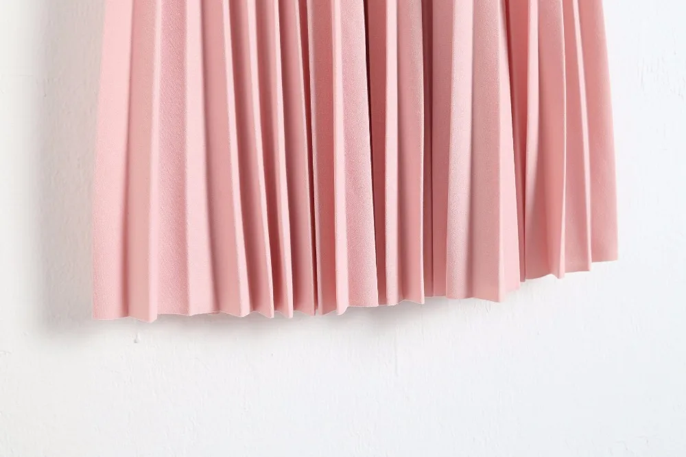 OLGITUM/Осенняя модная шифоновая плиссированная юбка с заниженной талией для похудения, летняя плиссированная юбка