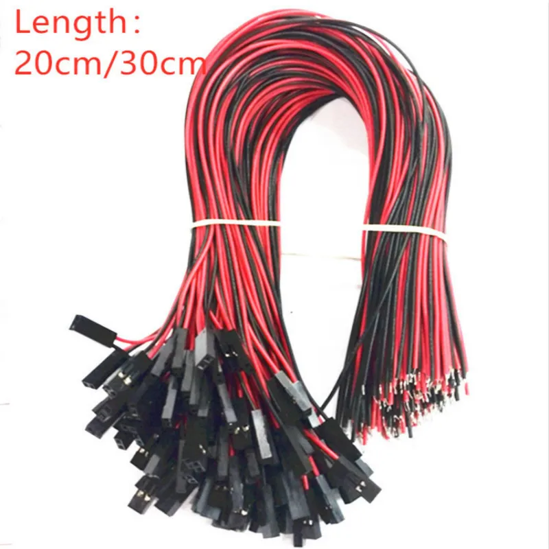 20 шт./лот 2 P Dupont кабель 2 Pin Женский Соединительный провод для 3d принтера 20 см/30 см длина
