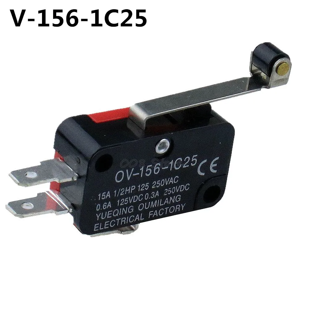 1PCS Mikroschalter Spdt Scharnier Rollenhebel 15A V-156-1C25 Praktische neuWRDE 1PCS Mikroschalter Spdt Scharnier Rollenhebel 15A V-156-1C25 Praktische neuWRDE