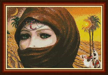 

Joy Sunday Arab beauty DMC Counted Chinese Cross Stitch Kits printed Cross-stitch set Embroidery Needlework
