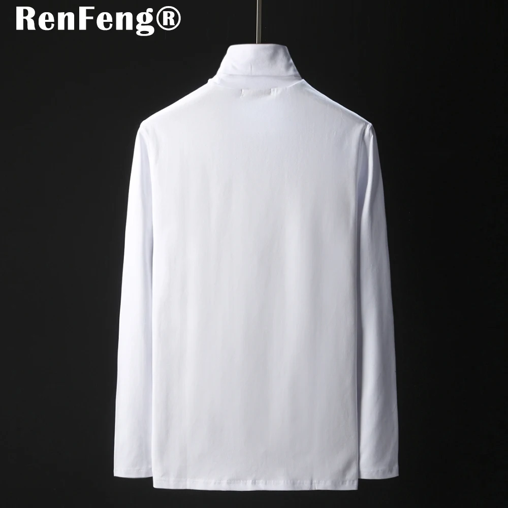 Under shirt England Style turtleneck men's Sweters gentleman winter Slim Pullover Warm shirt Cotton T-shirts thermal underwear (1)