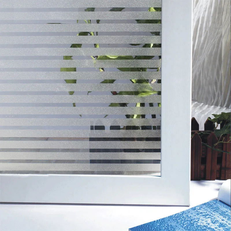 45*200cm/lot Privacy Self adhesive Window Frosted Film Embossing Stripe