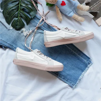 

Women Summer Shoes Hollow Out Canvas Shoes Female Student White Shoes Chic Sneakers Lace Up Pink Black Fashion Trainers 35-40