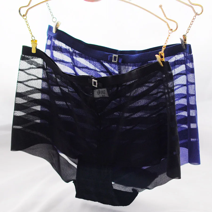 Super thin gauze diamond decoration stripe seamless panty breathable