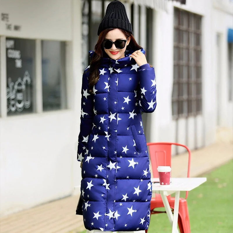 2016 Womens Winter Down Jackets And Coats Women Warm Down Cotton Padded Parka Long Hooded Winter Outerwear Female Manteau Femme Coats