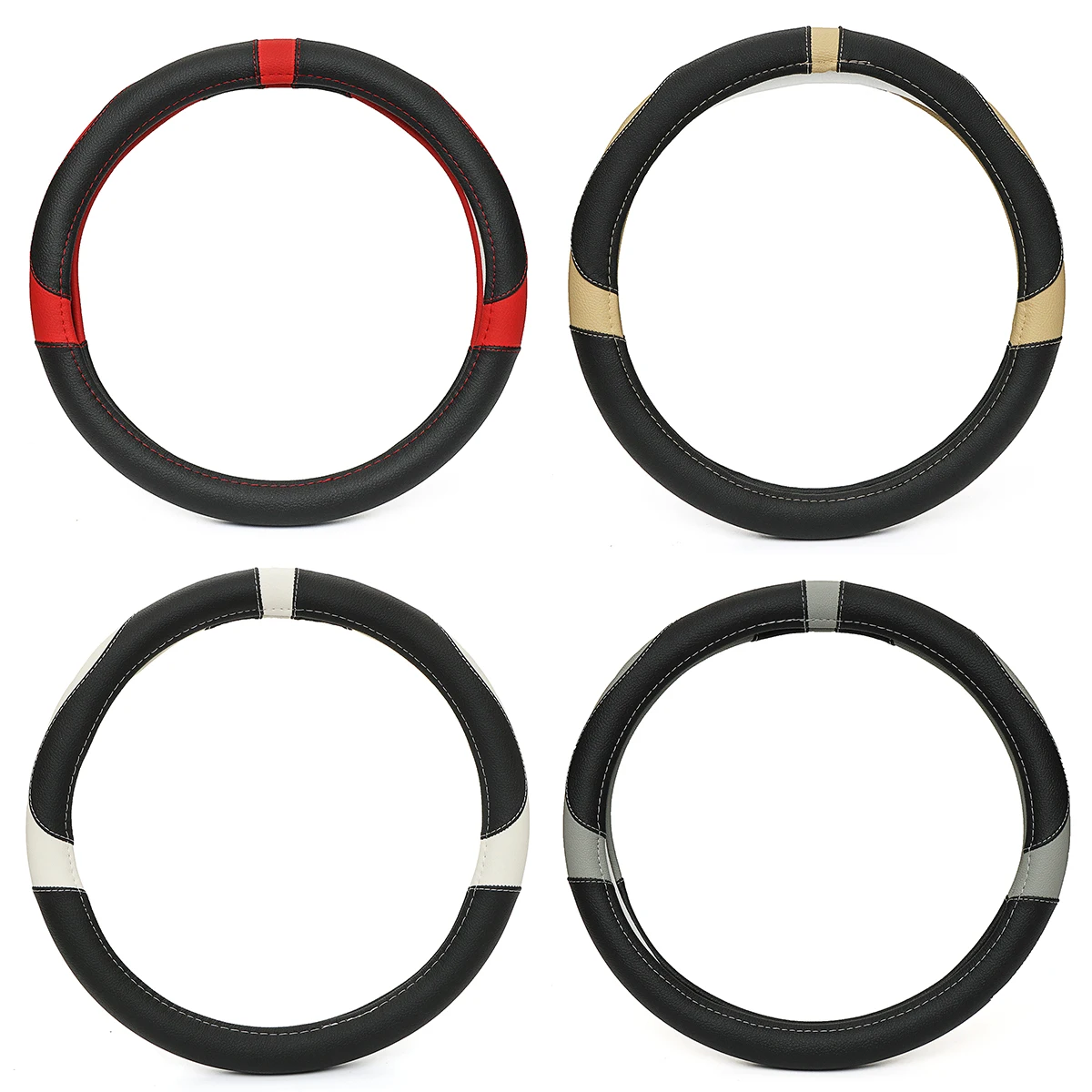 12V 38cm Heated Universal Car Steering-wheel Cover 38CM Car-styling Sport Auto Wheel Covers Anti-Slip Automotive Accessories