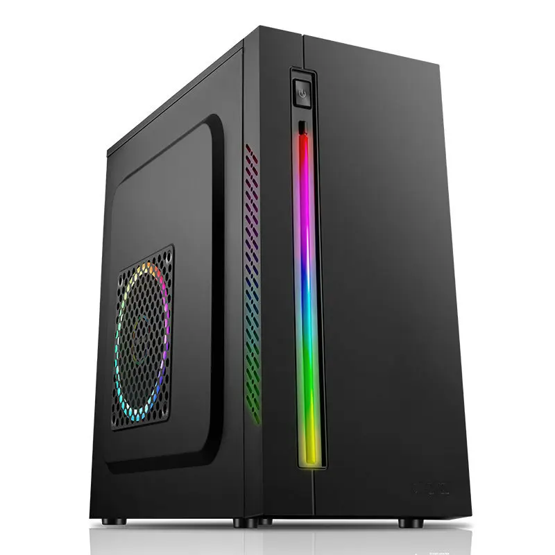 Мини ПК игровой компьютерный чехол шасси RGB светящийся Настольный вертикальный