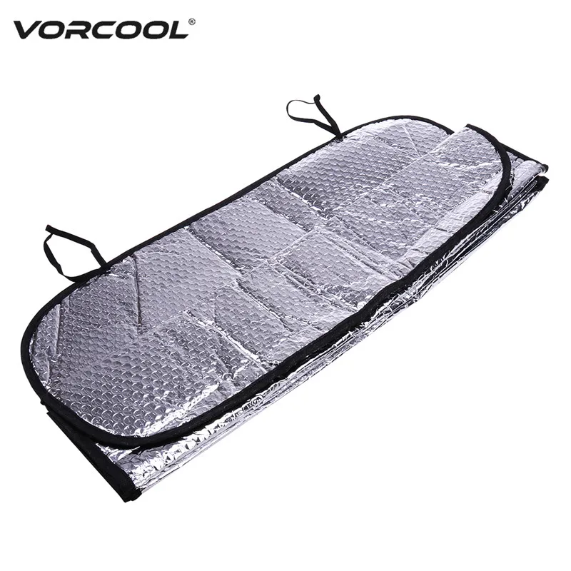 VORCOOL 130*60 см Автомобильный складной светоотражающий тент Авто Солнцезащитная шторка козырек на лобовое стекло приборная панель крышка блок теплоотражатель