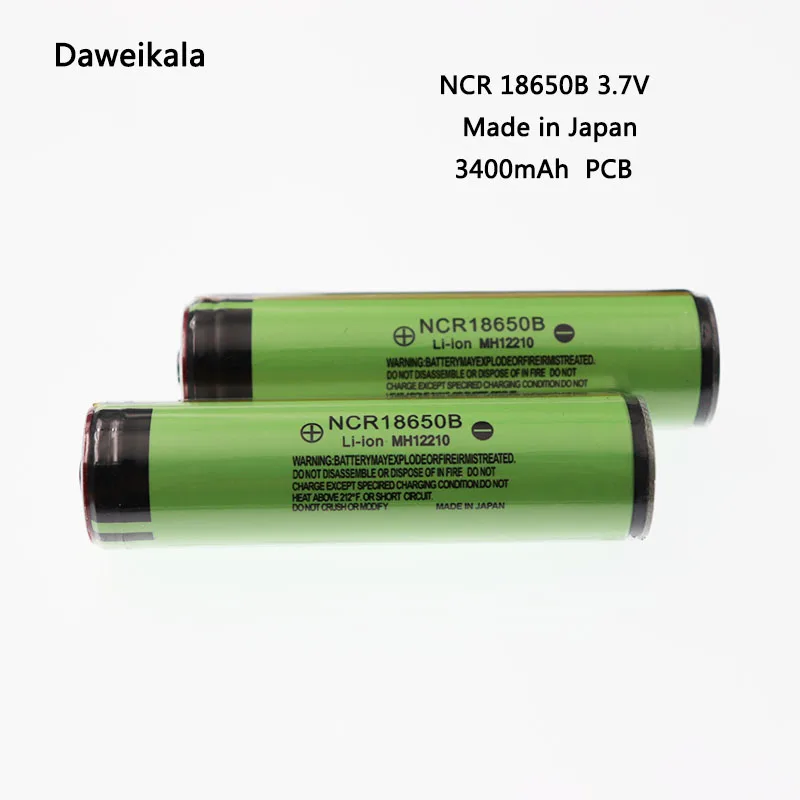 

Daweikala Original For Panasonic 18650 battery NCR 18650B 3400mAh 3.7V Li-ion Rechargeable battery PCB Protected+Free Shopping