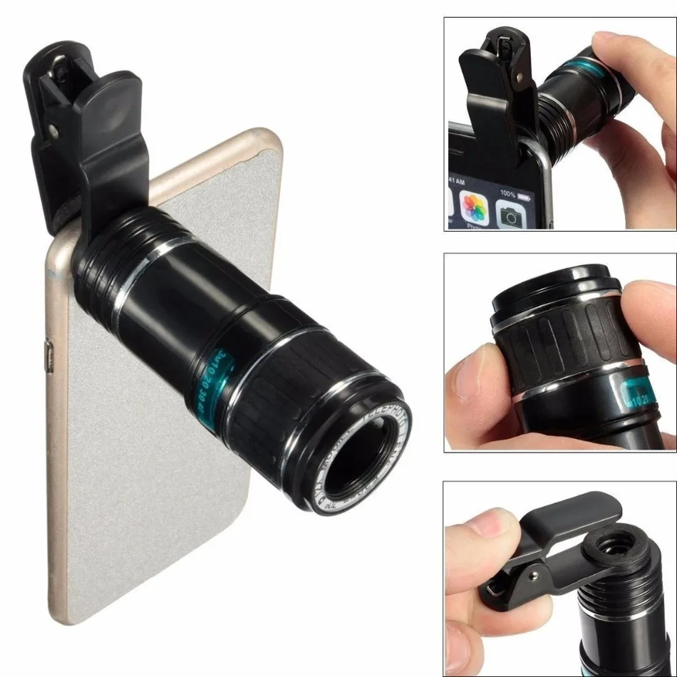 12X Zoom Telephoto Lentes Camera Lens Telescope Mobile Phone Lens With