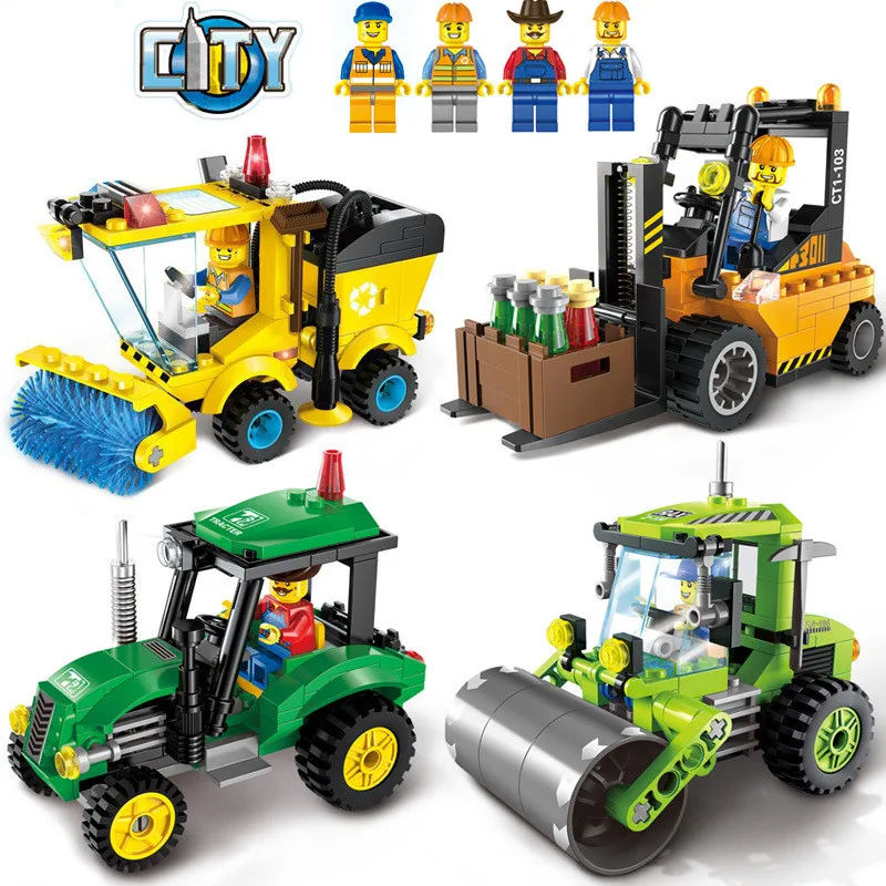 

Sweeper Blocks Super Heros Spider Man Model Building Blocks Kit Legoings City Police DIY Car Block Sets Toys for Children