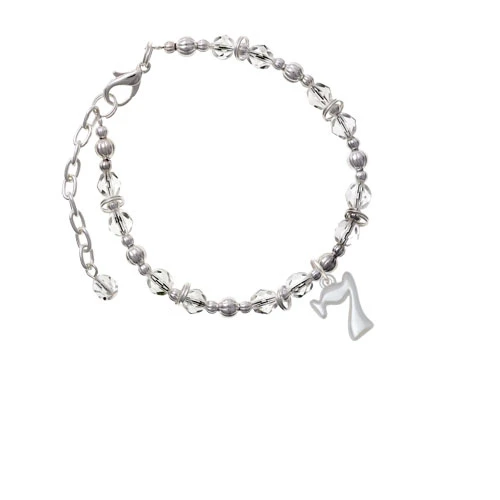 Medium Lucky 7 Clear Beaded Bracelet