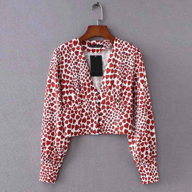 Розовый Blusas mujer de moda корейская мода женская рубашка короткий топ с длинными рукавами уличная Туника женские свитеры с пуговицами винтажная блузка - Цвет: Розовый