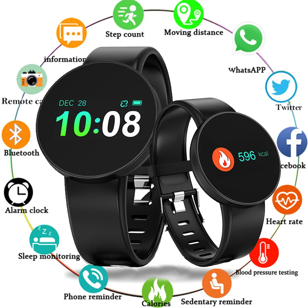 

New Smart Watch Men Women Waterproof Sport Watch Digital Fitness Clock Heart Rate Monitor Smartwatch Bluetooth Pedometer Watch