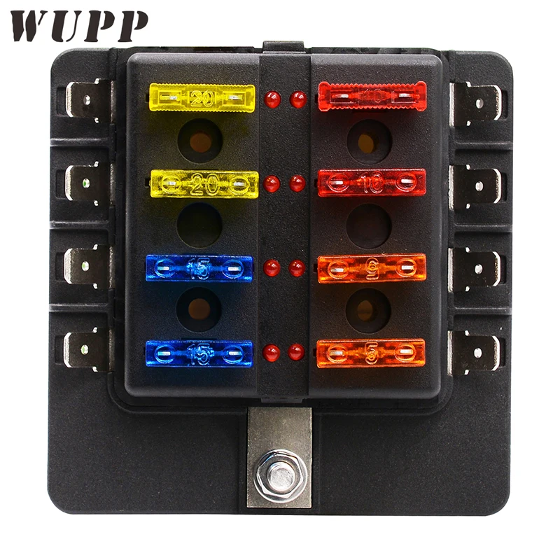 Buy Newest 1 In 8 Out Fuse Box Holder Circuit Car