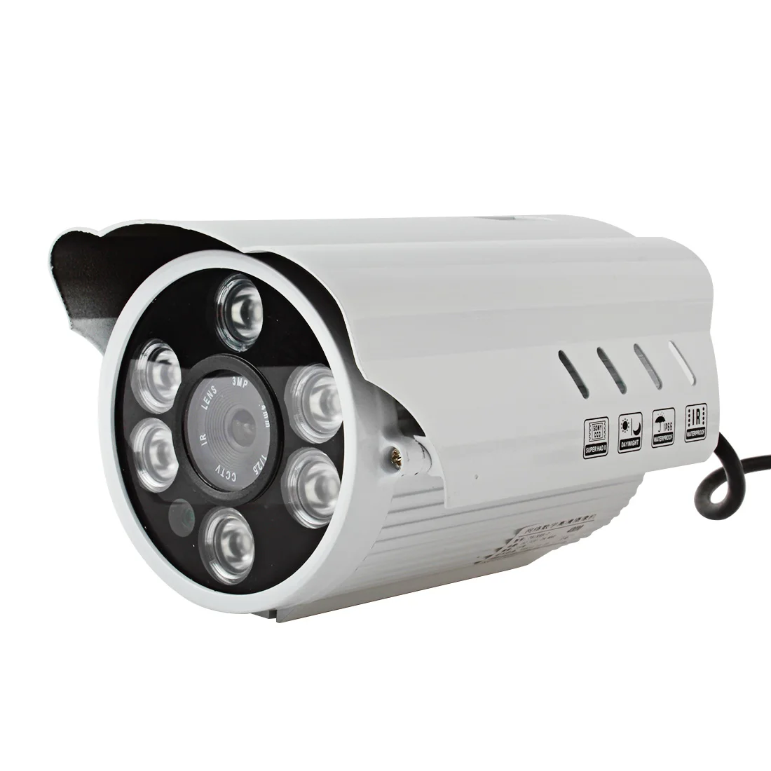 1/4 CMOS 720P 1 Million Pixel 6 Array Infrared Lamp Camera Outdoor Home Surveillance Security Camera Support P2P