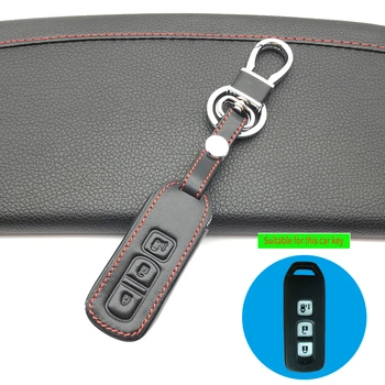 

Latest Car Leather Key Case Key Case Remote Motorcycle Key Wallet For Honda n-one N-BOX N wagon Plus 2018 New Keypad 3 Buttons