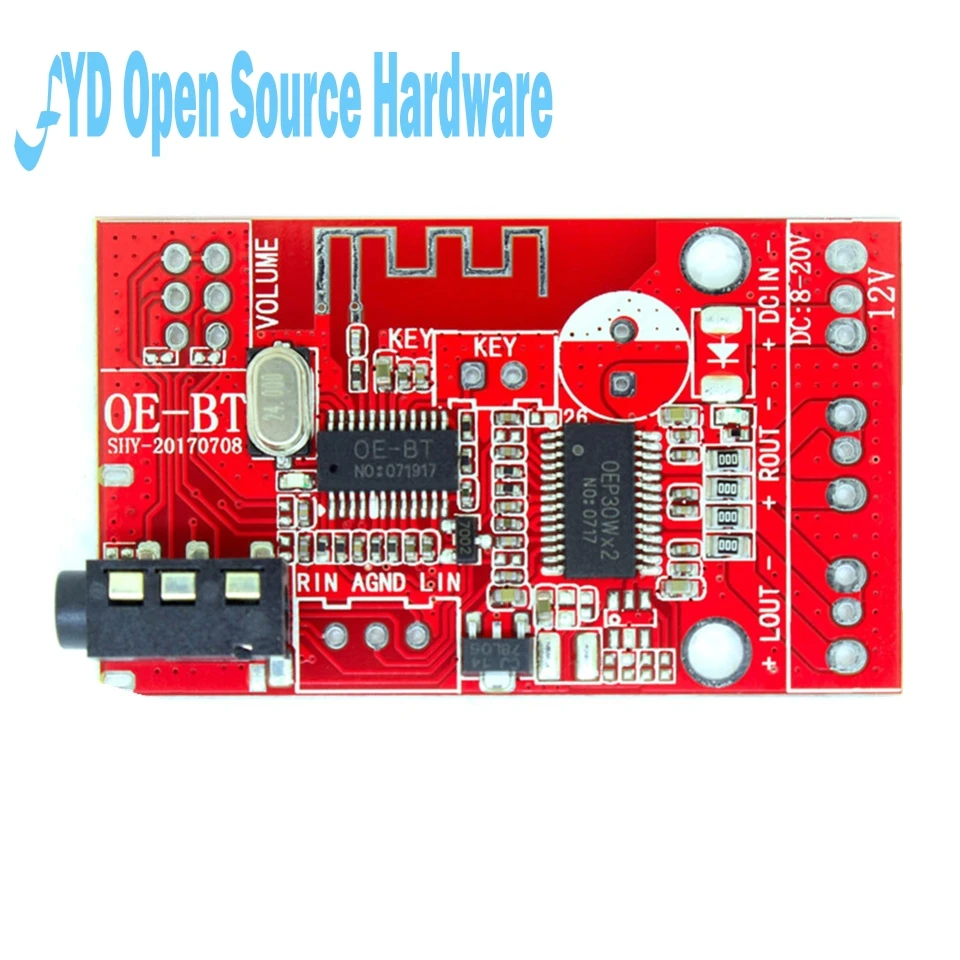 

5pcs OE-BT Bluetooth digital amplifier board U disk to play the Bluetooth ceiling speaker background music dedicated 30Wx2